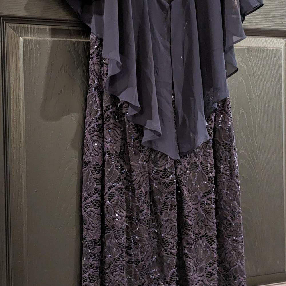 Navy blue David's Bridal Evening Dress